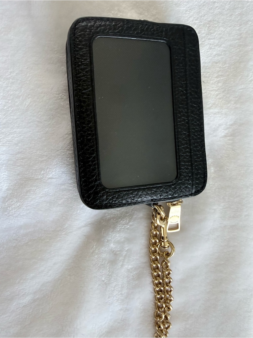 Coach Black Leather Zip Card Pouch with Gold Hardware. Brand new. - Picture 2 of 5